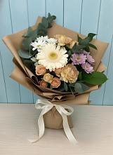 Букет цветов из:  Герберы и Хризантемы в Ленинском Ставропольского края