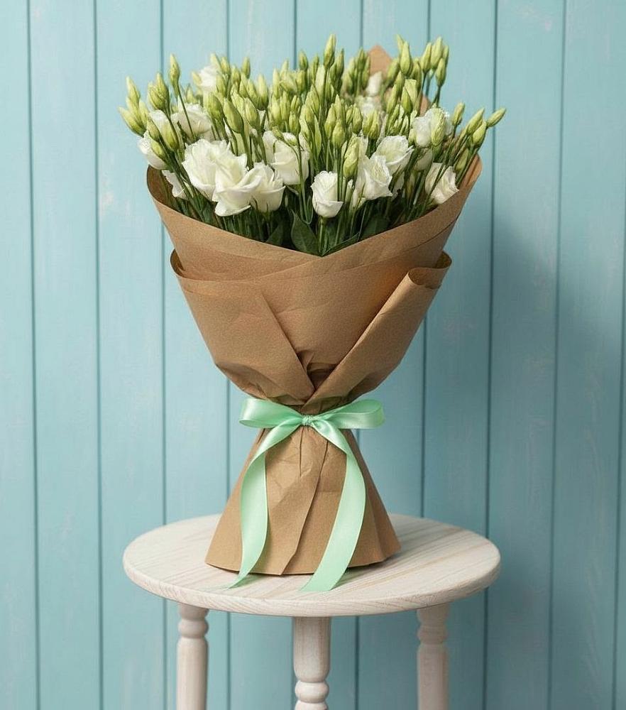 Букет цветов из: Лизиантусы в Ленинском Ставропольского края