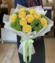 Букет цветов из:  Хризантемы и Розы в Ленинском Ставропольского края