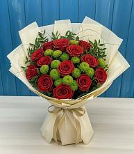 Букет цветов из:  Розы и Хризантемы в Ленинском Ставропольского края