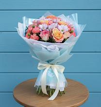 Букет цветов из:  Хризантемы и Розы в Ленинском Ставропольского края