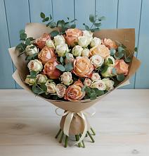 Букет цветов из:  Альстромерии и Розы #REPLACE_PRED# Ленинском Ставропольского края