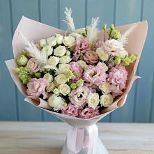 Букет цветов из:  Альстромерии и Розы в Ленинском Ставропольского края